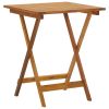 Folding Garden Table 23.6"x23.6"x29.5" Solid Acacia Wood