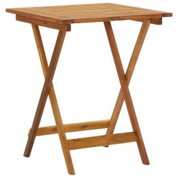 Folding Garden Table 23.6"x23.6"x29.5" Solid Acacia Wood