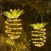 4PCS Solar Pineapple LED Lights Waterproof Hanging Lantern Garden Decor 60 LEDs