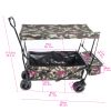 Folding Wagon Garden Shopping Beach Cart (Camouflage)