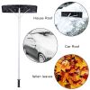 Extendable Aluminum Snow Rake, 5ft-20ft Sturdy Lightweight PP Snow Removal Tool with Wide Blade & 5-Section Tubes & TPE Anti-Skid Handle--YS