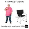 90*60*50cm 120kg Alumina Flat Tube Director Chair Without Carrying Bag Black YJ