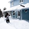 Extendable Aluminum Snow Rake, 5ft-20ft Sturdy Lightweight PP Snow Removal Tool with Wide Blade & 5-Section Tubes & TPE Anti-Skid Handle--YS