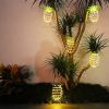 4PCS Solar Pineapple LED Lights Waterproof Hanging Lantern Garden Decor 60 LEDs