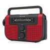 WeatherX AM/FM w/ Flashlight Rechargable batteries hand crank solar charging emegency siren