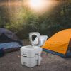 Lightweight Portable Toilet,  Flushable Camping Toilet, Sanitary Outdoor Travel Toilet for Tents Boats Semi Trucks RV Campers