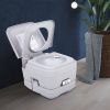 Lightweight Portable Toilet,  Flushable Camping Toilet, Sanitary Outdoor Travel Toilet for Tents Boats Semi Trucks RV Campers