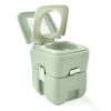 Lightweight Portable Toilet,  Flushable Camping Toilet, Sanitary Outdoor Travel Toilet for Tents Boats Semi Trucks RV Campers