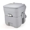 Lightweight Portable Toilet,  Flushable Camping Toilet, Sanitary Outdoor Travel Toilet for Tents Boats Semi Trucks RV Campers