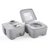 Lightweight Portable Toilet,  Flushable Camping Toilet, Sanitary Outdoor Travel Toilet for Tents Boats Semi Trucks RV Campers