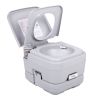 Lightweight Portable Toilet,  Flushable Camping Toilet, Sanitary Outdoor Travel Toilet for Tents Boats Semi Trucks RV Campers