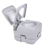 Lightweight Portable Toilet,  Flushable Camping Toilet, Sanitary Outdoor Travel Toilet for Tents Boats Semi Trucks RV Campers