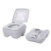 Lightweight Portable Toilet,  Flushable Camping Toilet, Sanitary Outdoor Travel Toilet for Tents Boats Semi Trucks RV Campers