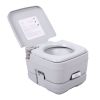 Lightweight Portable Toilet,  Flushable Camping Toilet, Sanitary Outdoor Travel Toilet for Tents Boats Semi Trucks RV Campers