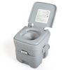 Lightweight Portable Toilet,  Flushable Camping Toilet, Sanitary Outdoor Travel Toilet for Tents Boats Semi Trucks RV Campers