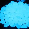 100Pcs Aquarium Glow in the Dark Artificial Pebbles Luminous Stones Garden Decor