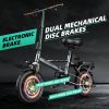 Electric Bike 500W Electric Commuter Bikes, Folding Mini Ebike 14'' Electric Bicycle with 48V 18Ah Battery, 21MPH Adults/Teens City E Bike