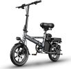 Electric Bike 500W Electric Commuter Bikes, Folding Mini Ebike 14'' Electric Bicycle with 48V 18Ah Battery, 21MPH Adults/Teens City E Bike
