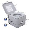 Lightweight Portable Toilet,  Flushable Camping Toilet, Sanitary Outdoor Travel Toilet for Tents Boats Semi Trucks RV Campers