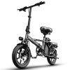 Electric Bike 500W Electric Commuter Bikes, Folding Mini Ebike 14'' Electric Bicycle with 48V 18Ah Battery, 21MPH Adults/Teens City E Bike