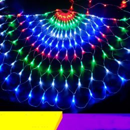 Outdoor decorative fishing net lights (Color: Peacock lamp)